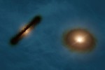Pomocí zařízení ALMA vědci objevili podivné protoplanetární disky ve dvojhvězdném systému