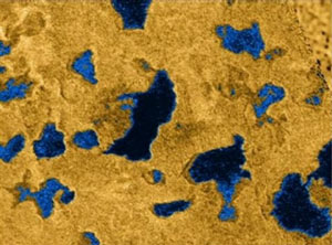 Jezera na severní polokouli Titanu