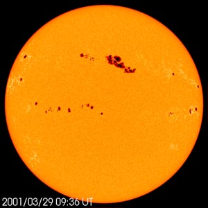 Slunce na snímku ze sondy SOHO.