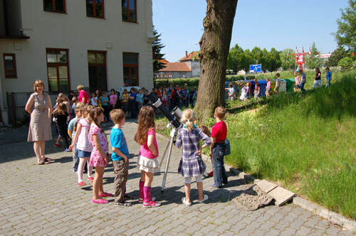 Pozorování Slunce na ZŠ Kelč